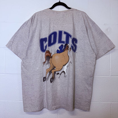 1993 Indianapolis Colts Nutmeg Breakthrough NFL T-shirt Sz XL (B2325)