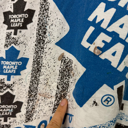 90s Toronto Maple Leafs NHL AOP T-Shirt Sz XL
