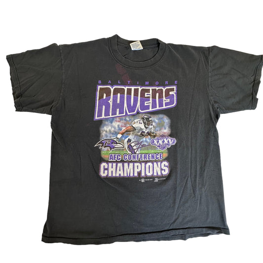 2001 Baltimore Ravens NFL T-shirt Sz XL (A2149)