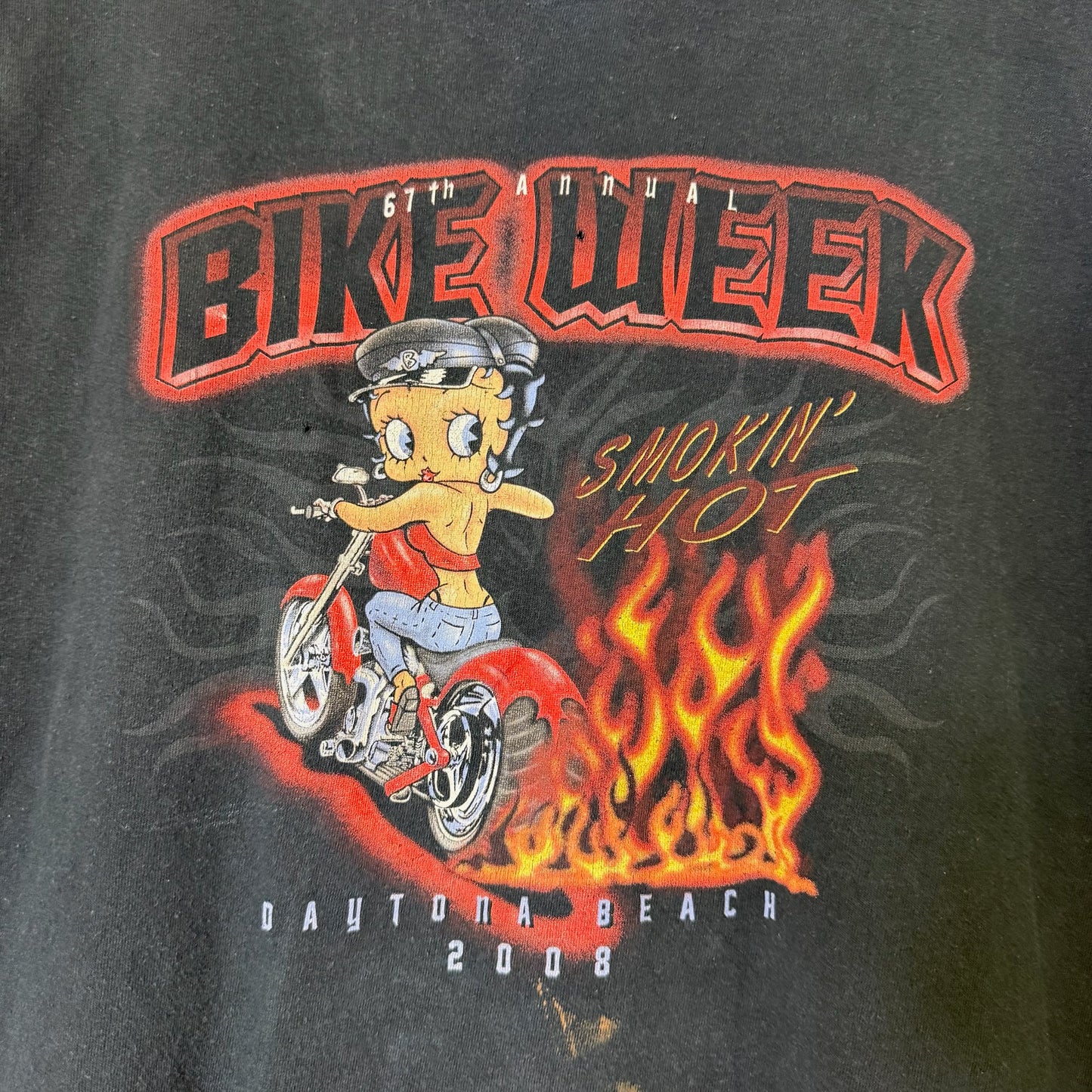 2008 Betty Boop Daytona Beach Bike Week T-Shirt Sz XL (B2143)