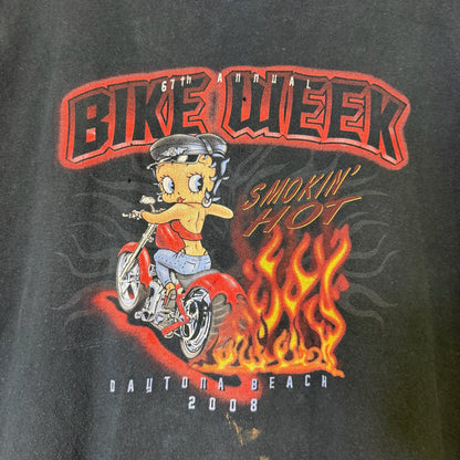 2008 Betty Boop Daytona Beach Bike Week T-Shirt Sz XL (B2143)