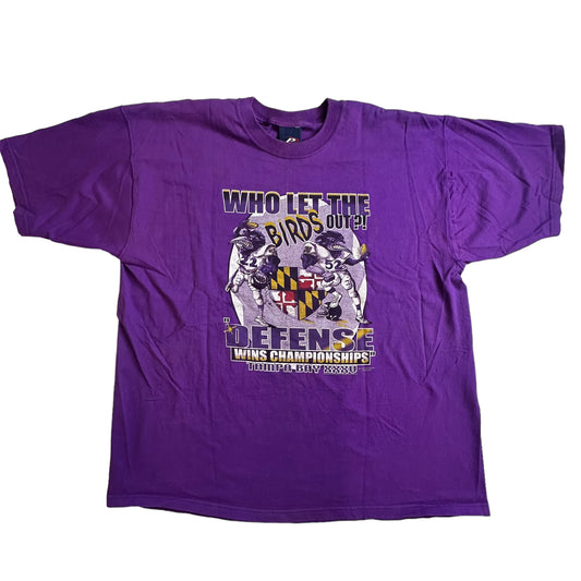 2001 Baltimore Ravens NFL T-Shirt Sz XL (A2147)