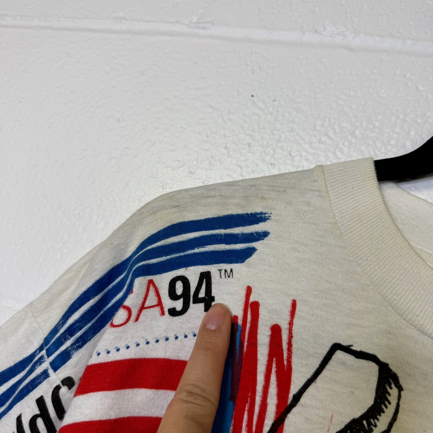 1994 FIFA World Cup AOP Soccer T-Shirt Sz L (B603)