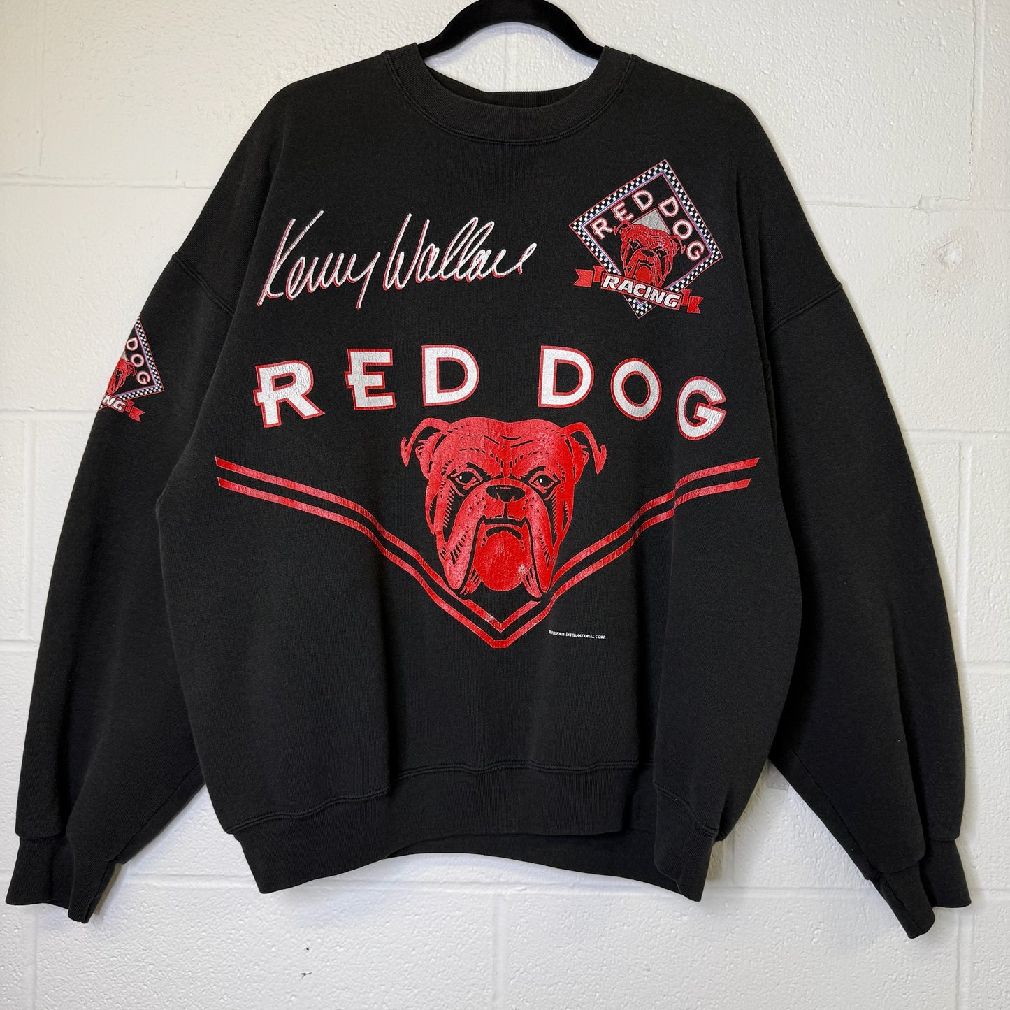 90s Kenny Wallace Red Dog Racing Sweatshirt Sz XL (B2457)