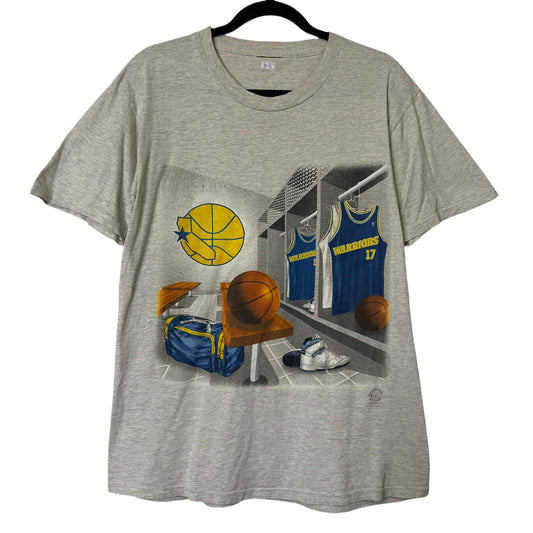 90's Golden State Warriors NBA Nutmeg T-Shirt Sz L (B667)