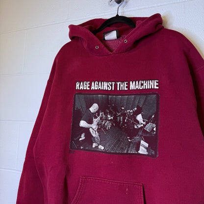 90s Rage Against The Machine Band Hoodie Sz XL