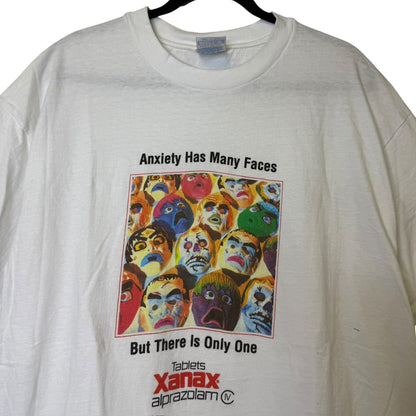 90s Xanax Anxiety Has Many Faces T-Shirt Sz XL
