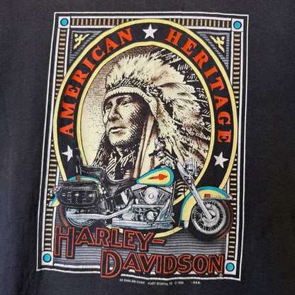 1992 Harley Davidson Wabash Indiana T-Shirt Sz L (B577)
