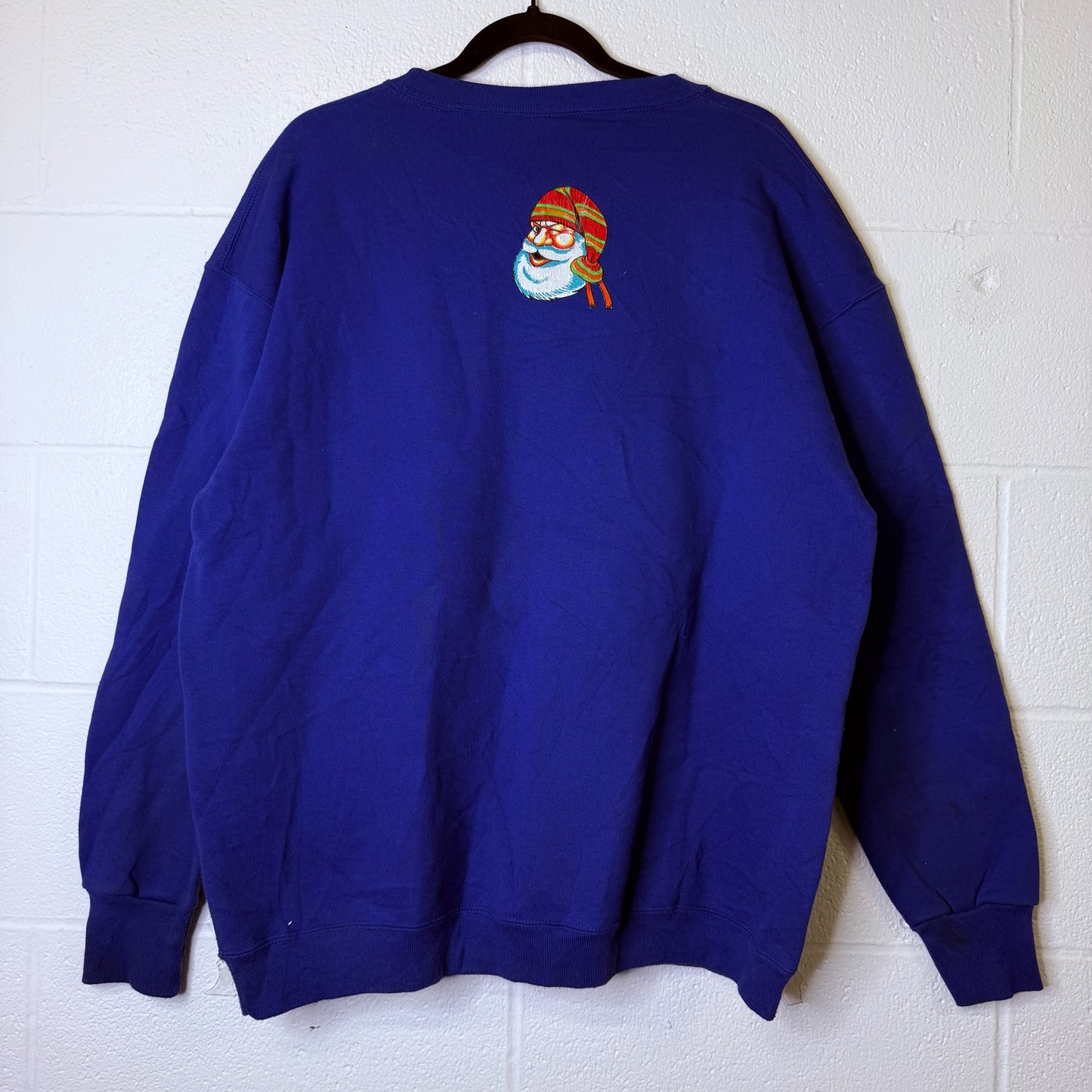 90s University of Kentucky Wildcats Santa NCAA Crewneck Sz XL (B2355)