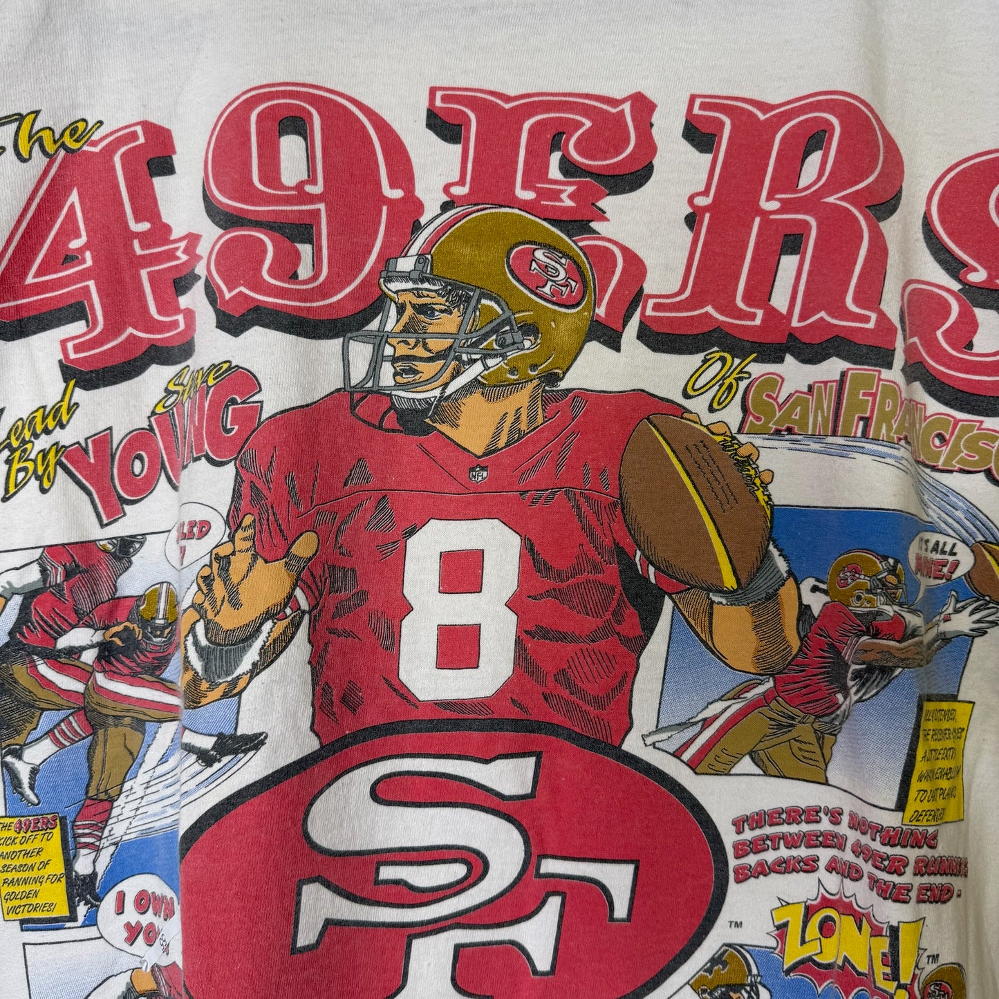 90s San Francisco 49ers Salem Comic NFL T-Shirt Sz XL (B2591)
