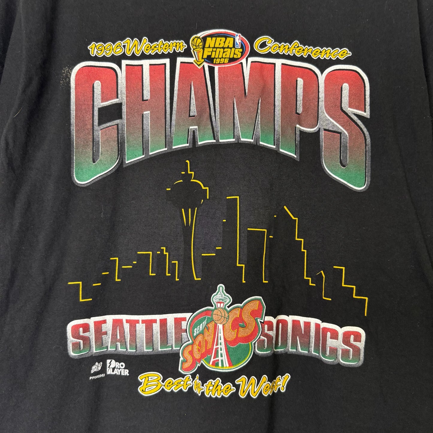90's Seattle Supersonics NBA T-shirt Sz L (B1661)