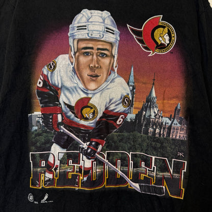 90s Ottawa Senators Redden NHL T-Shirt Sz L (B1750)