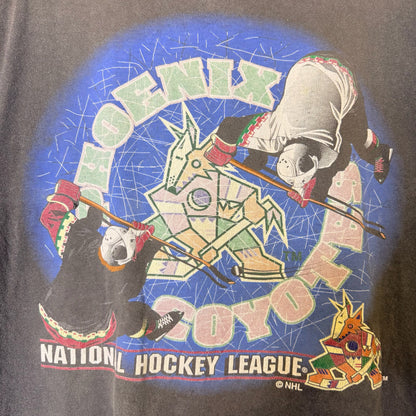 90's Phoenix Coyotes NHL Hockey T-Shirt Sz L (B2542)