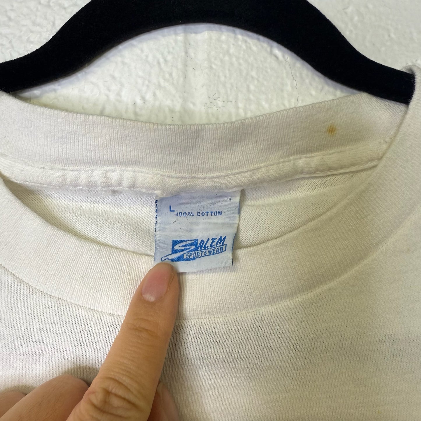 1990 Oakland Athletics Rickey Henderson Salem MLB T-shirt Sz L (B1679)