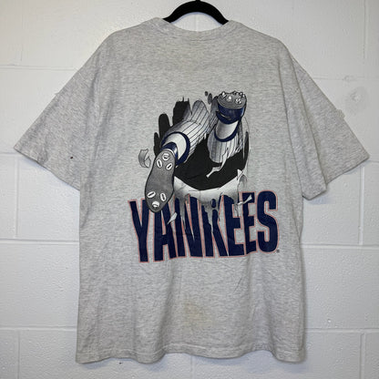 90s New York Yankees Nutmeg Breakthrough MLB T-Shirt Sz L (B2877)