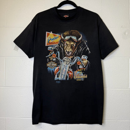 1991 Harley Davidson 3D Emblem T-Shirt Sz L (B1721)
