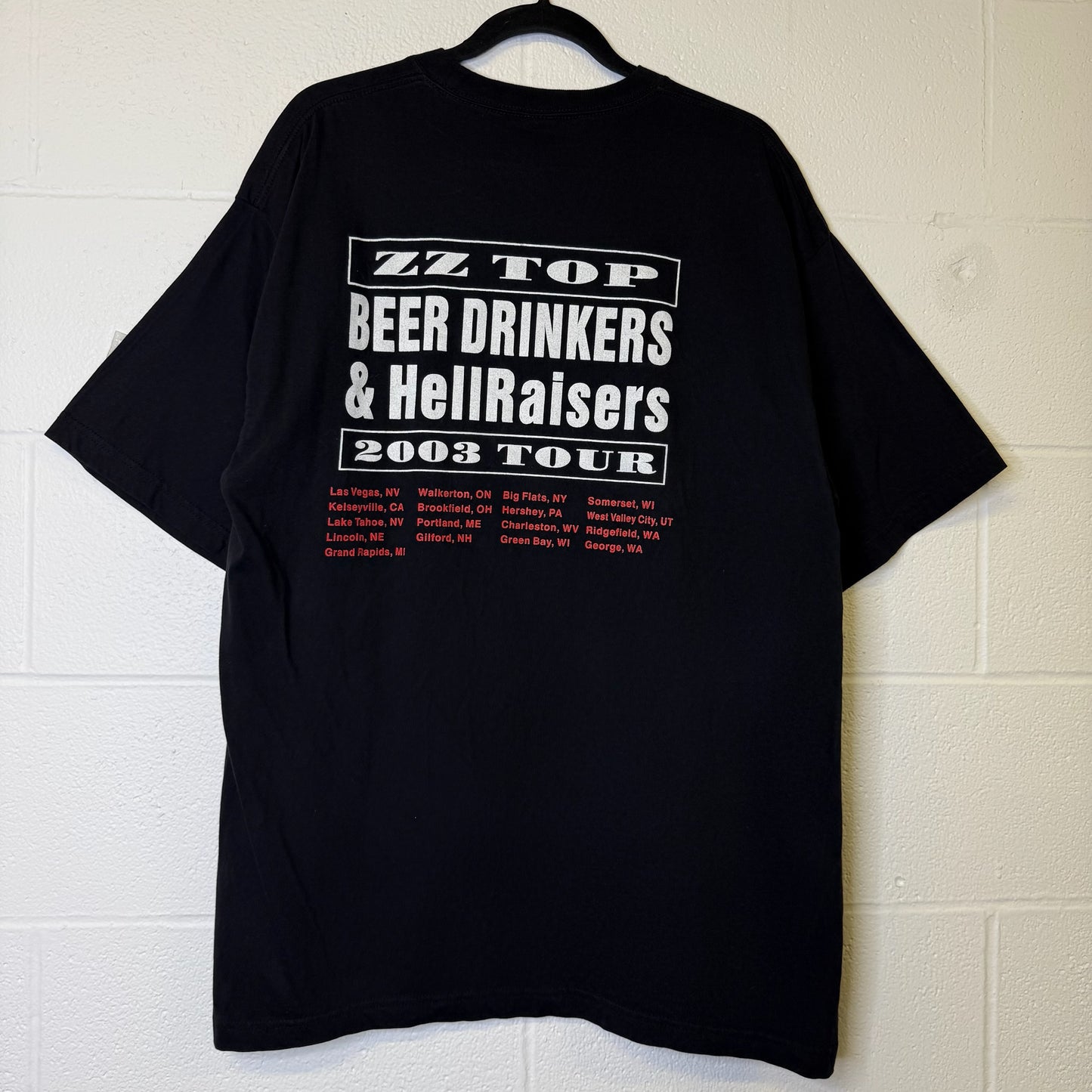 2003 ZZ Top & Ted Nugent Tour T-Shirt Sz XL (A9911)