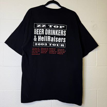 2003 ZZ Top & Ted Nugent Tour T-Shirt Sz XL (A9911)