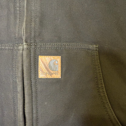 Carhartt Brown Hooded Jacket Sz Youth L (B1785)