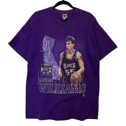 90s Jason Williams Sacramento Kings NBA  T-shirt size Large (B2485)