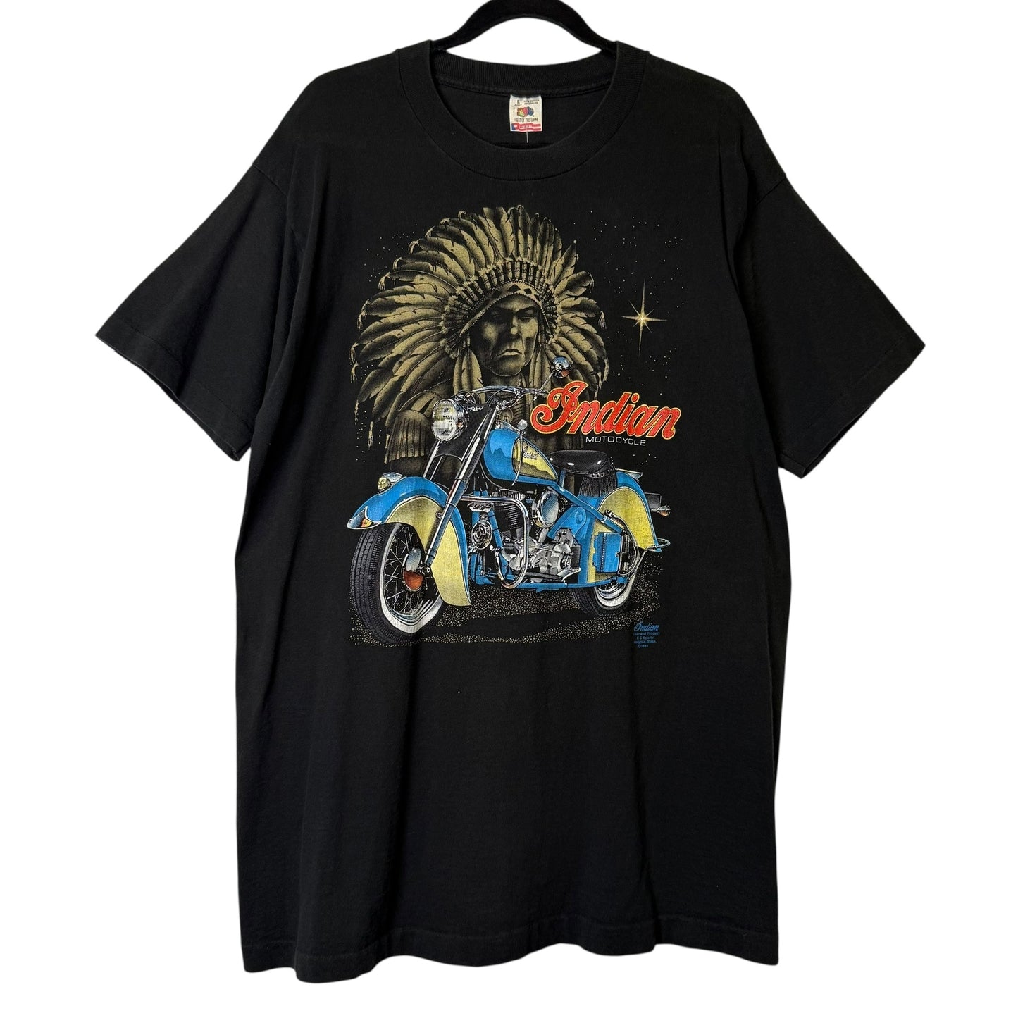 1993 Harley Davidson Indian Motorcycle T-Shirt Sz L (B1154)