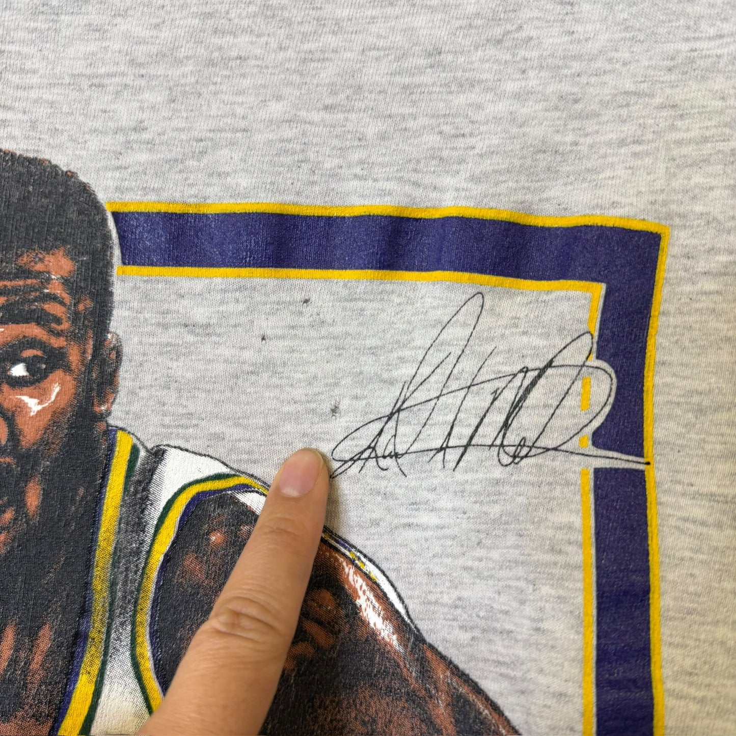 90s Karl Malone Utah Jazz Nutmeg NBA Player Card Sz L