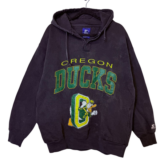 90s Oregon Ducks NCAA Starter Hoodie Sz L (B2464)