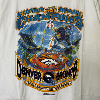 1999 Denver Broncos NFL Super Bowl T-shirt Sz L (B1639) NWT
