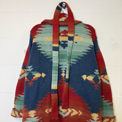 Vintage Polo Ralph Lauren Hand Knit Cardigan Jacket 100% Wool