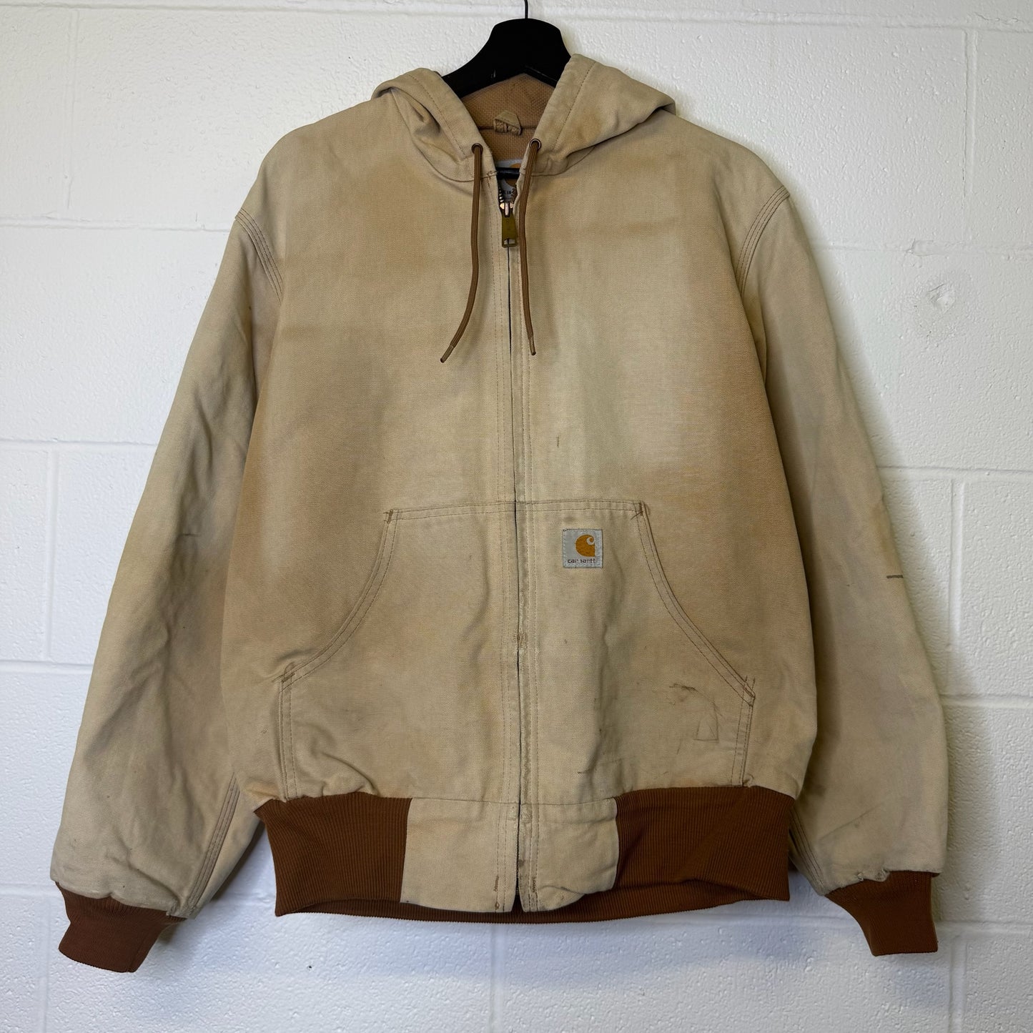 Carhartt Tan Hooded Jacket Sz S (B1781)