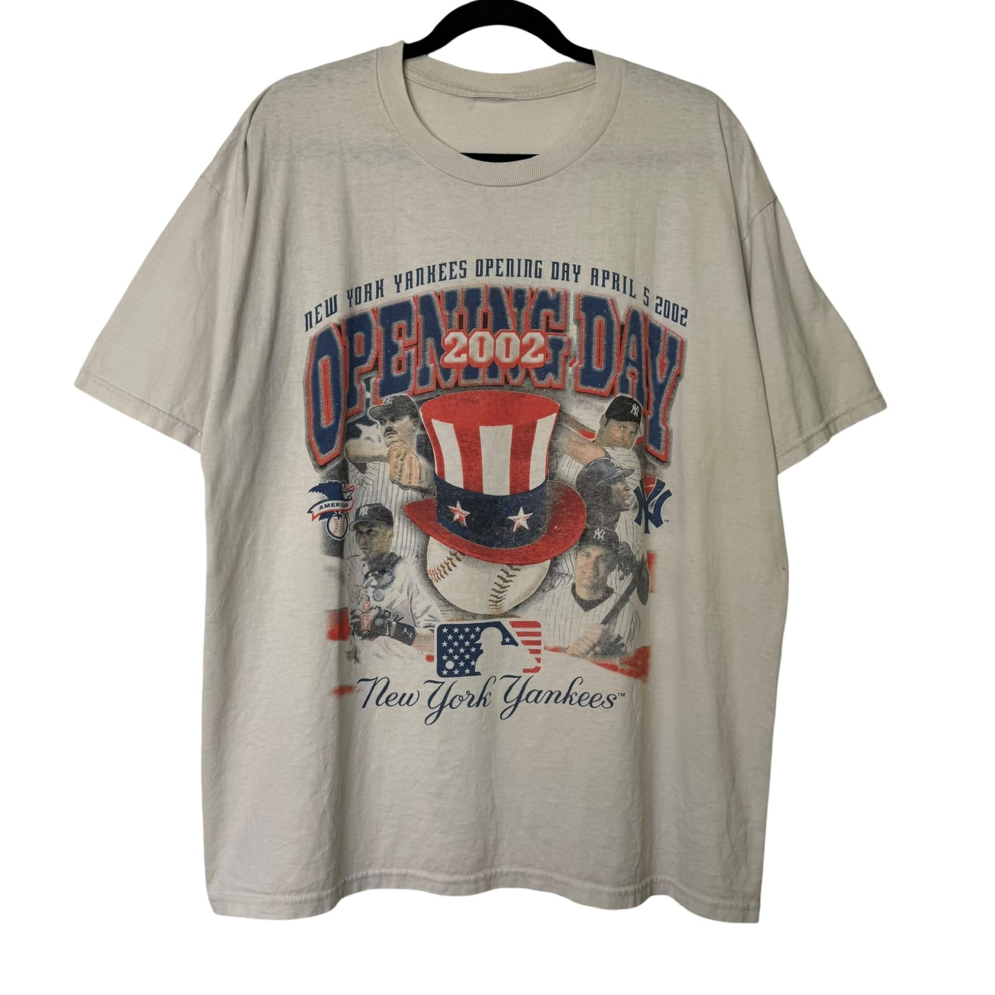 2002 New York Yankees MLB Opening Day T-shirt Sz XL (B1643)