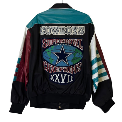 1992 Dallas Cowboys NFL Superbowl Champs Jeff Hamilton Letterman Jacket