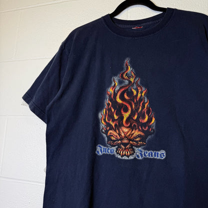 2000s JNCO Flame Head T-Shirt Sz L (B2628)