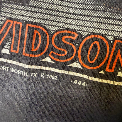1992 Harley Davidson Wabash Indiana T-Shirt Sz L (B577)