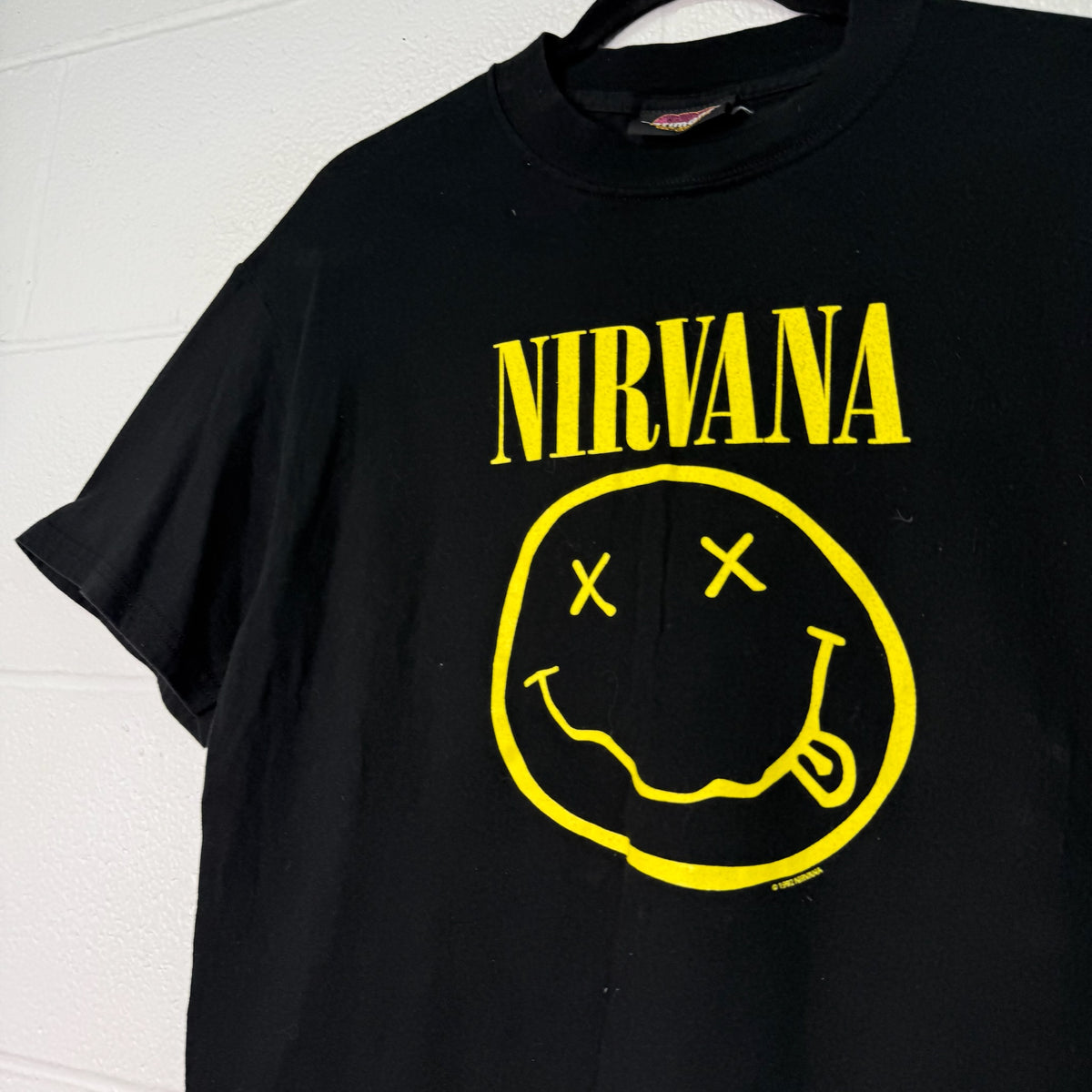 1992 Nirvana Smiley Artimonde Band T-Shirt Sz L