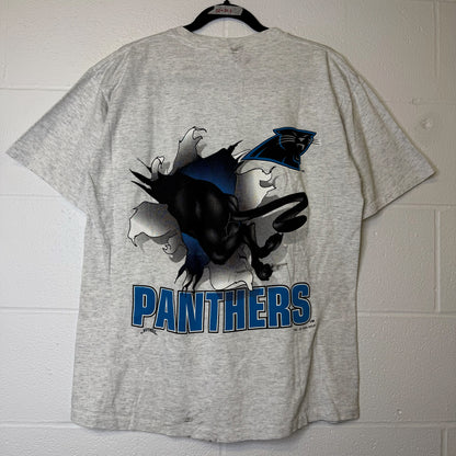 1993 Carolina Panthers NFL Nutmeg Breakthrough T-Shirt Sz L (B2085)