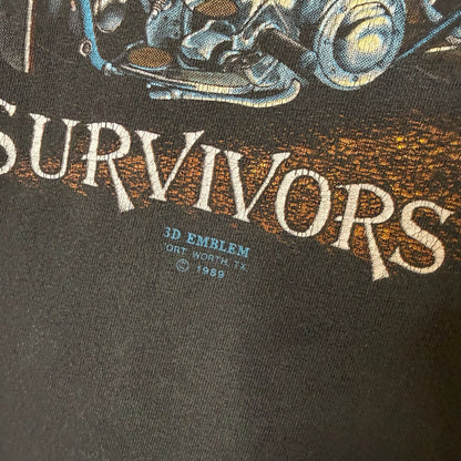 1989 Harley Davidson 3D Emblem Long Sleeve T-Shirt Sz L (B2263)