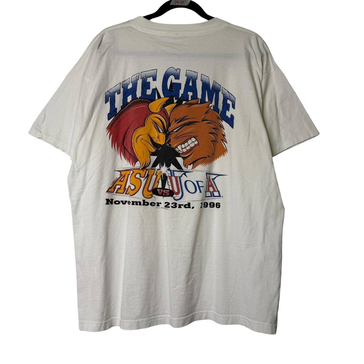 1996 Arizona Rivalry Game ASU vs U of A NCAA T-shirt Sz XL (B1663)