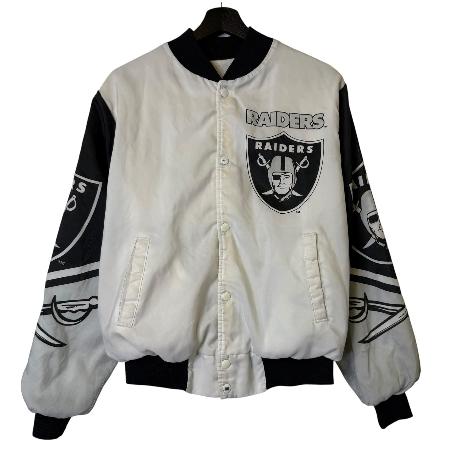 90s Los Angeles Raiders NFL Chalkline Fanimation Jacket