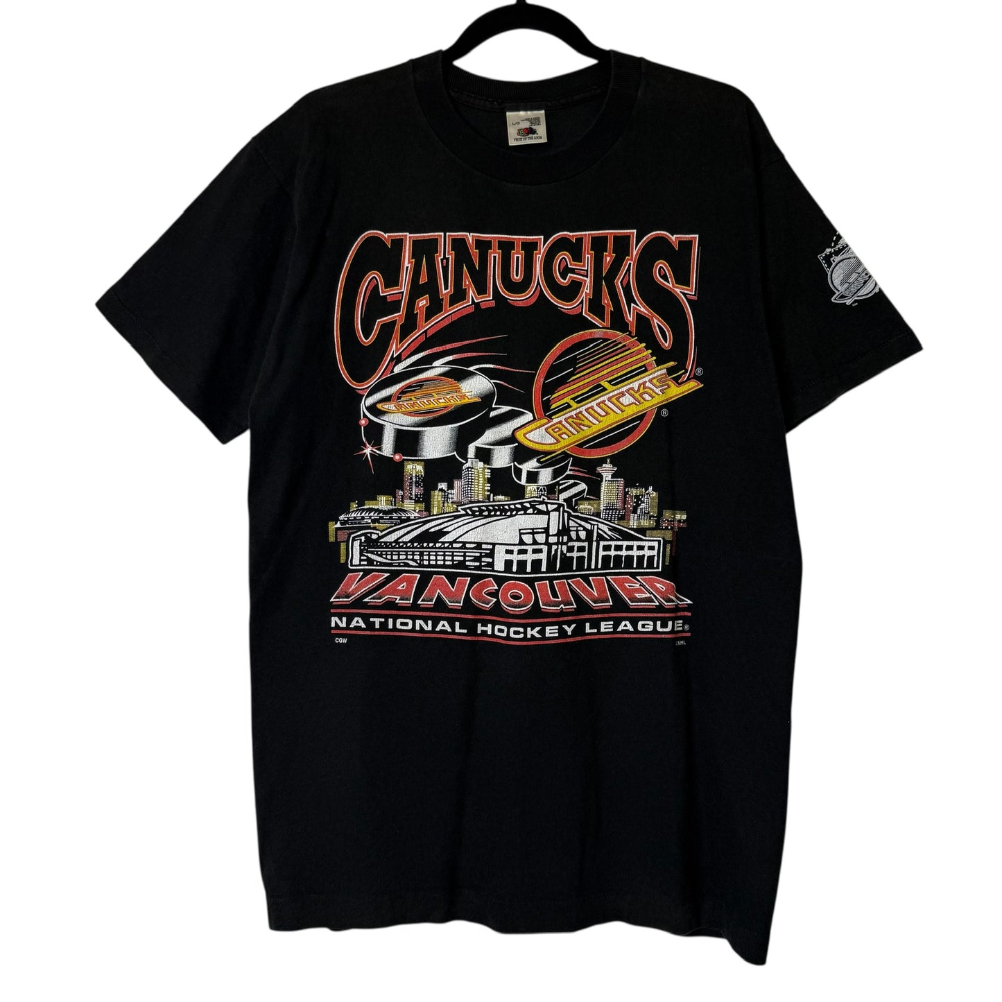90's Vancouver Canucks NHL T-shirt Sz L (B643)