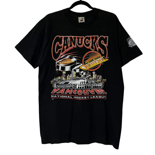 90's Vancouver Canucks NHL T-shirt Sz L (B643)