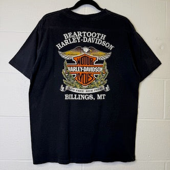 1991 Harley Davidson Billings Montana T-Shirt Sz L (B1410)