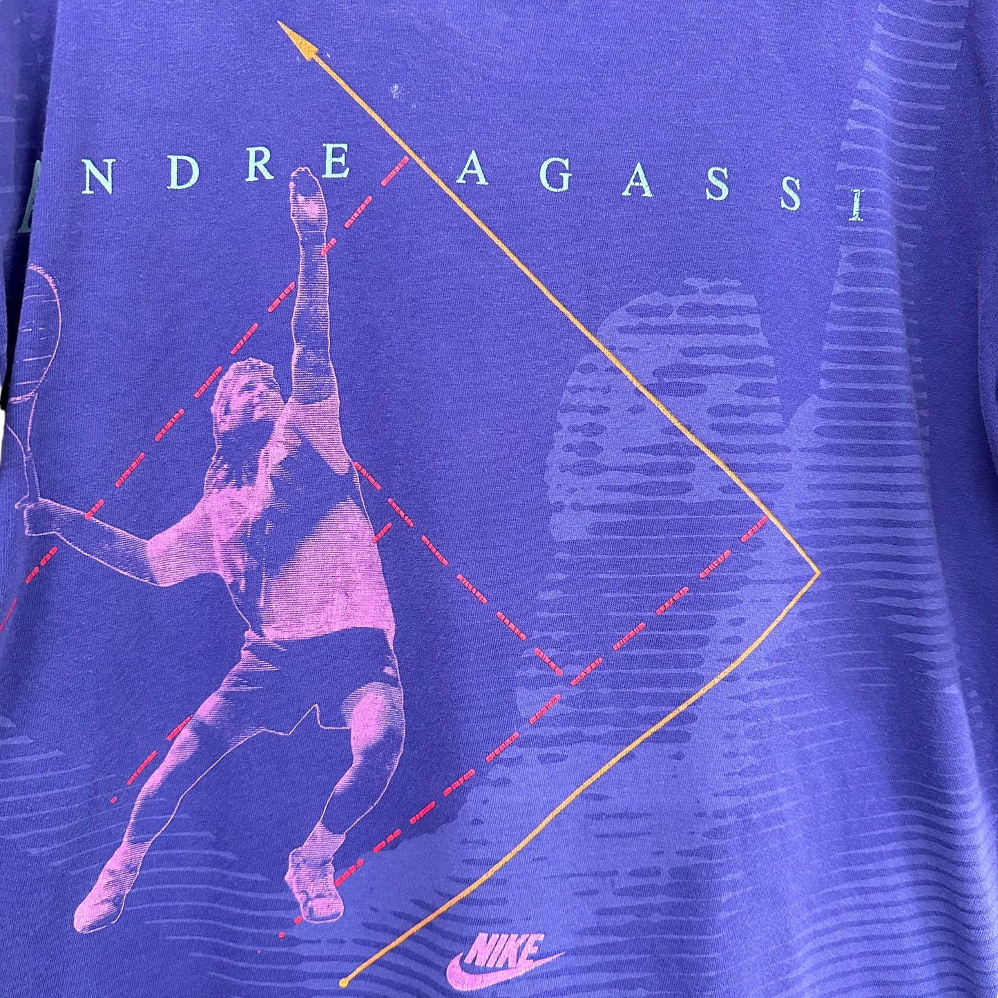 90's Nike Court Challenge Agassi T-Shirt Sz M