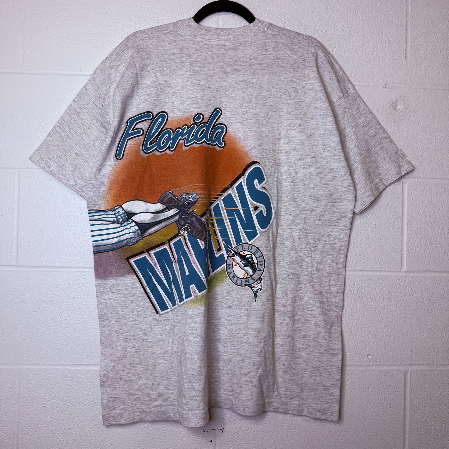 90's Florida Marlins Salem Wraparound MLB T-shirt Sz XL (B2344)