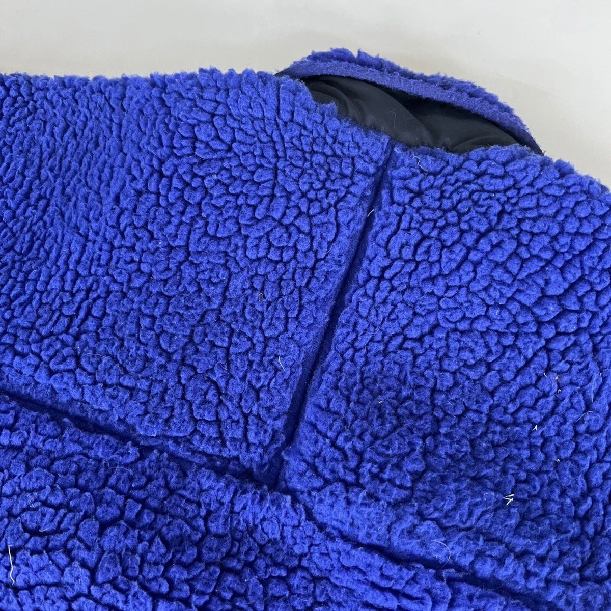 Vintage Patagonia Deep Pile Fleece Jacket Blue Red Lining Sz M (Made In USA)