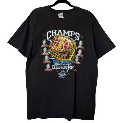 2004 Detroit Pistons Ring NBA T-Shirt Sz L (B2188)