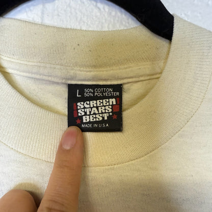 1990 Faces Art John Lennon T-shirt Sz L (B1765)