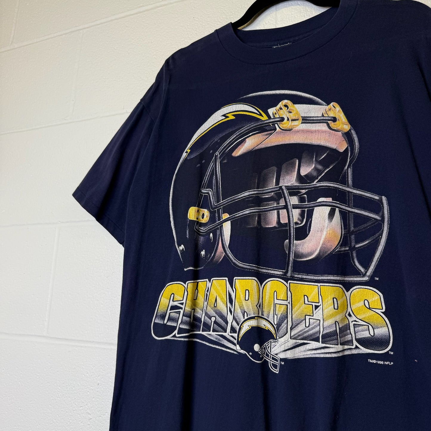 1996 Chargers T-shirt Sz L (B1034)