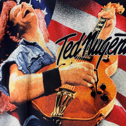 1999 Ted Nugent One Nation Under Ted Tour T-Shirt Sz L (A3039)