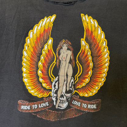 70's Harley Davidson Ride to Love T-Shirt Sz M (B1704)